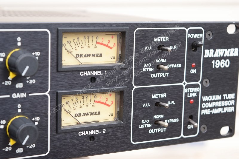 中古音響機材 DRAWMER 1960 真空管マイクプリ/コンプレッサー 山陽電子