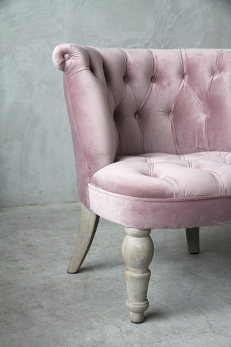 ClassicフレンチローチェアNina ピンクベルベット- サラグレース-
