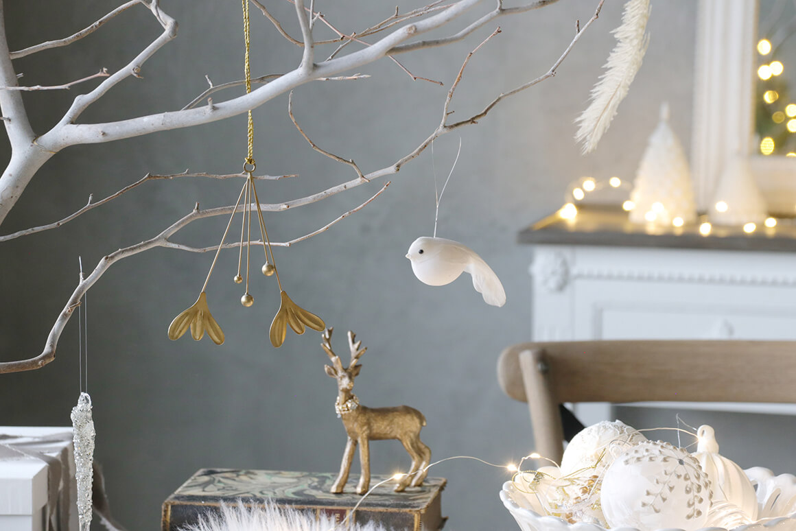 Shishiヤドリギのオーナメントゴールド14cm