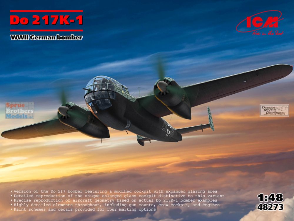 ICM48273 1:48 ICM Dornier Do217K-1 WW2 German Bomber - Sprue