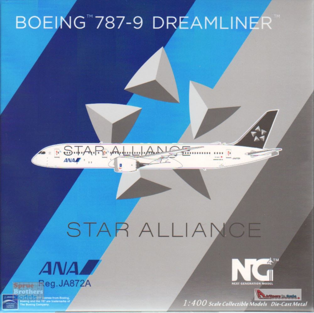 NGM55092 1:400 NG Model ANA B787-9 Reg #JA872A Star Alliance (pre