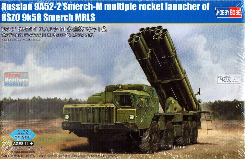 HBS82940 1:72 Hobby Boss Russian 9A52-2 Smerch-M Mulitple Rocket