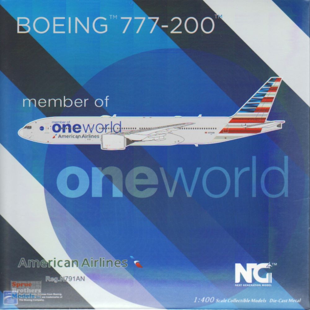 NGM72017 1:400 NG Model American Airlines B777-200 Reg #N791AN