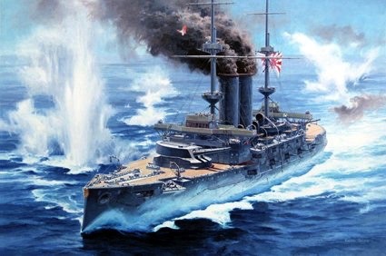 Scalehobbyist.com: Battleship Mikasa Battle of Yellow Sea by