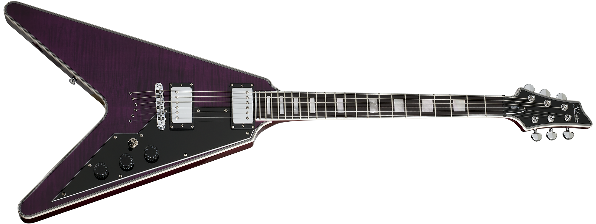 Guitarra Schecter V-1 Custom Trans Purple #654 Kor | Musitech