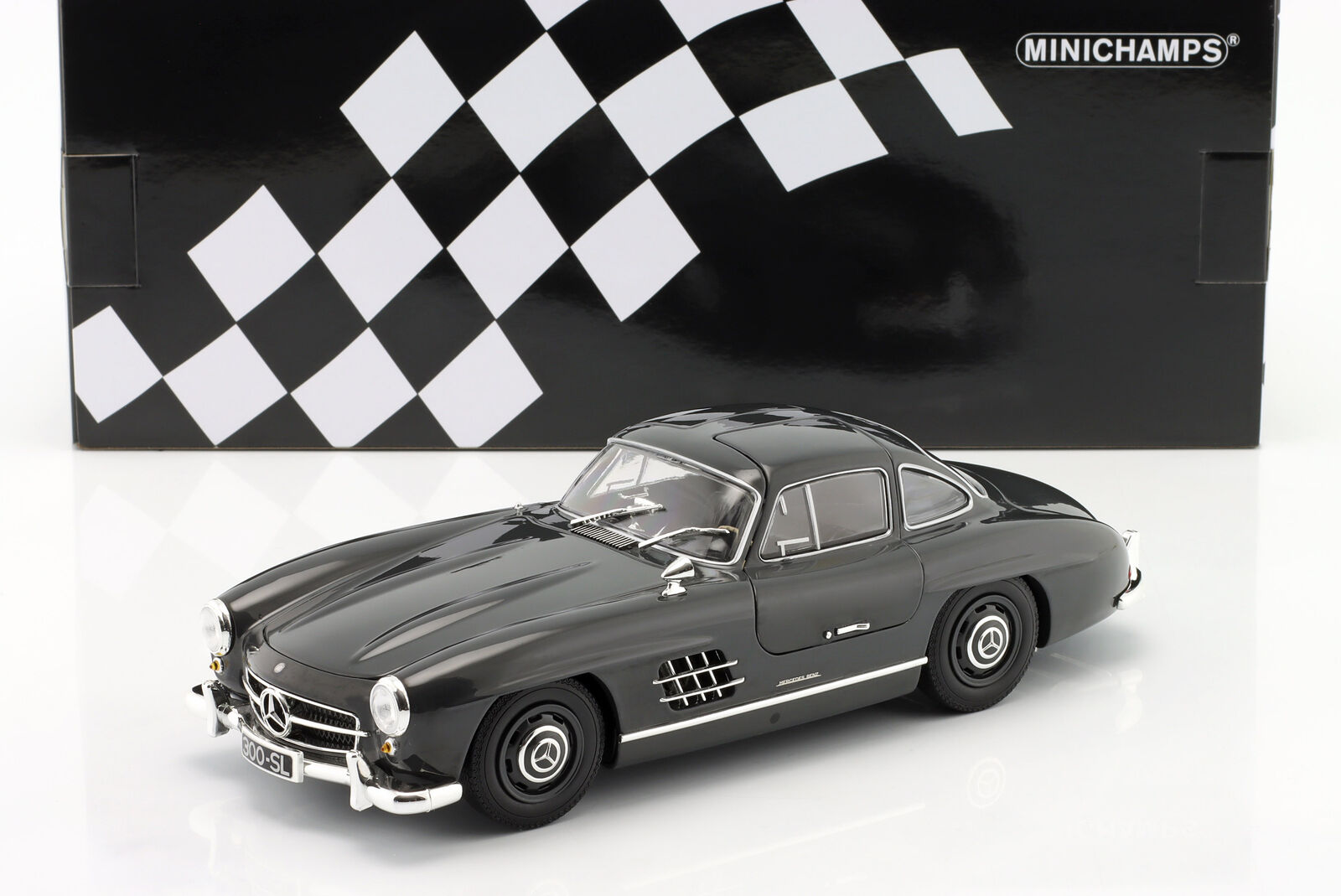 1:18 Mercedes benz 300SL - 1955 - Dark Gray - SDmodelcartuning.com
