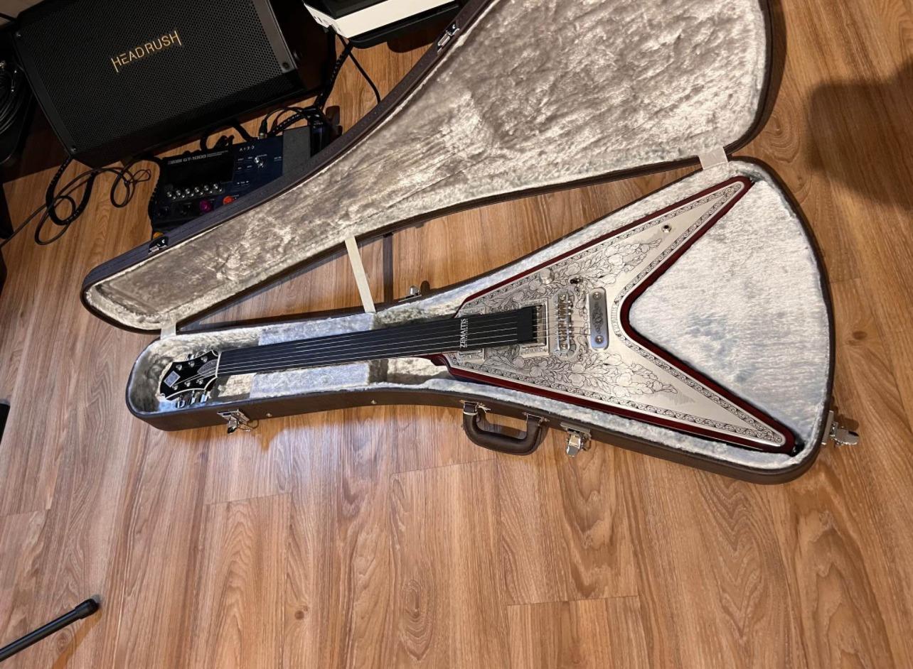 SDRANG - SUPER RARE Zemaitis Flying V Metal Front Limited Made in Jap