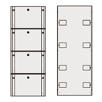 4分割サーバーラック SSR シリーズ SSR-427090VD4B｜19インチラック