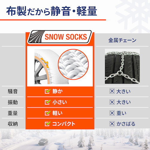 スノーソックス 布製チェーン | カー用品のセイワ