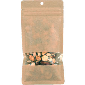 チャック付クラフト平袋窓付穴あき115×230: 袋・ラミネート袋｜包装