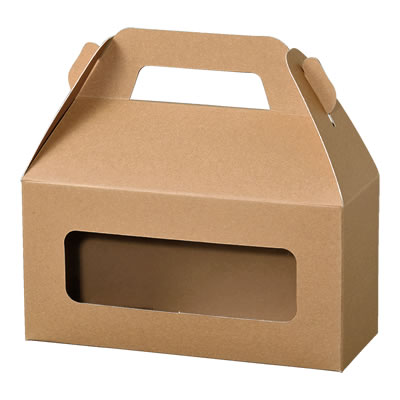 手さげカートン クラフト フィルム窓付: ギフトボックス・外箱｜包装