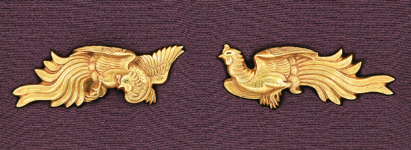 目貫 短冊銘 保輝(花押) 鳳凰図目貫 (ME-030325)｜刀・日本刀の販売