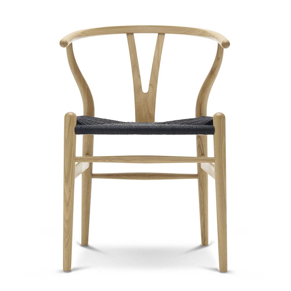 Yチェア CH24 / オーク材 オイル仕上げ ブラックペーパーコードCarl