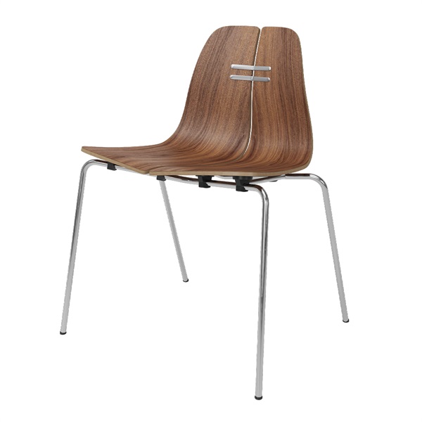 PK3 チェア / ナチュラルウッド ウォルナット / クローム脚FRITZ