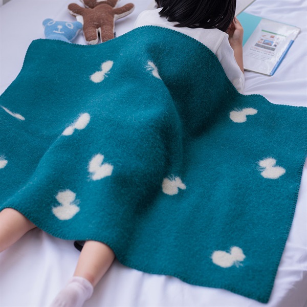 ウール ミニブランケット 65×90cm / CHOUCHO ブルーグリーンKLIPPAN