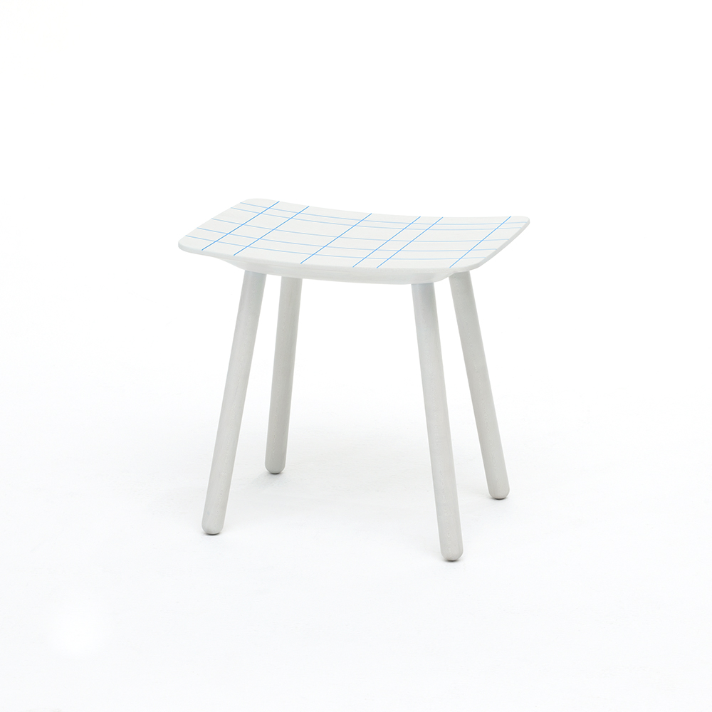 カラースツール / ブルーグリッドKarimoku New Standard（カリモク