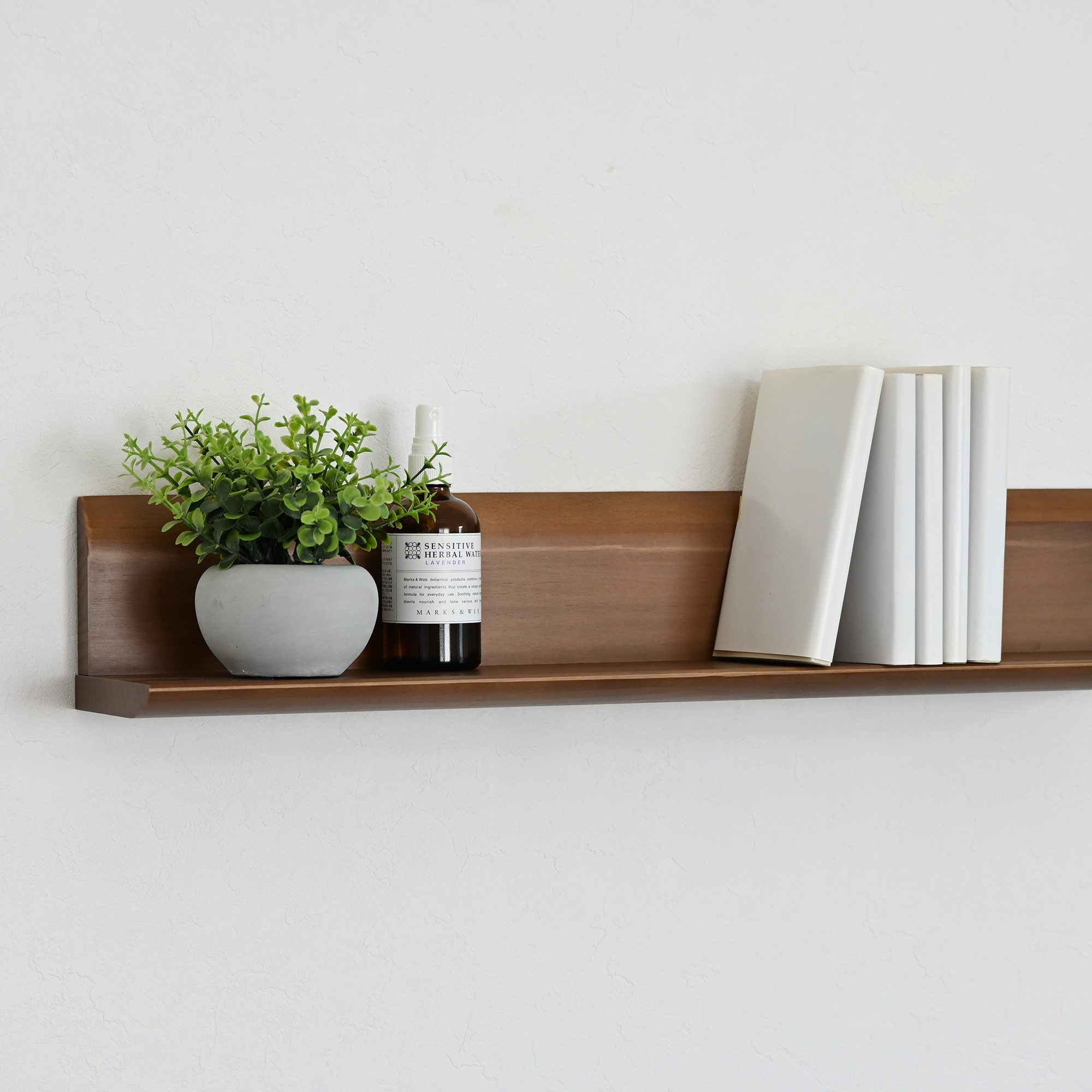 スぺイス W60×D20×H10.7cm パイン無垢材 全5色 ウォールシェルフ 天然