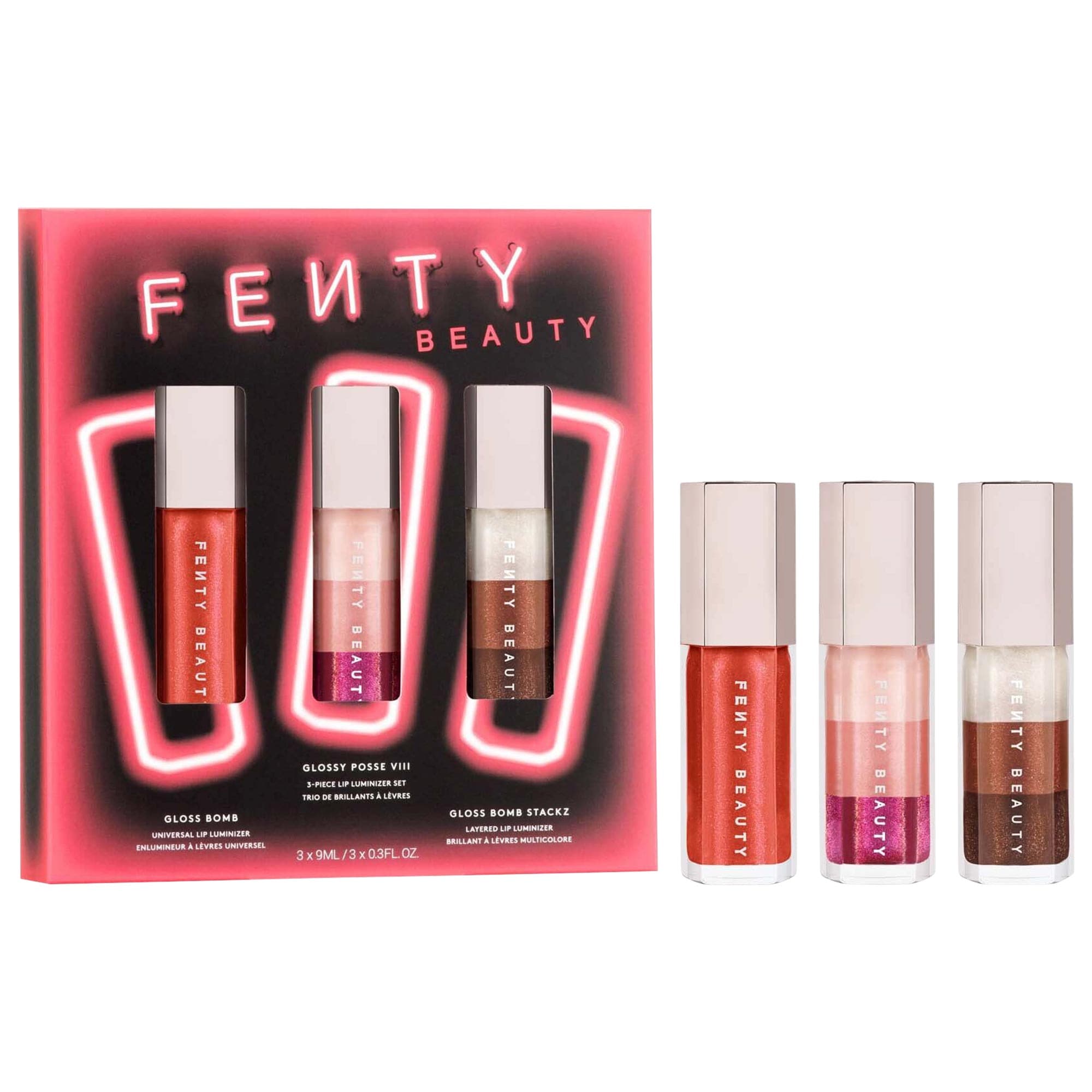 Glossy Posse VIII 3-Piece Lip Luminizer Set - Fenty Beauty by