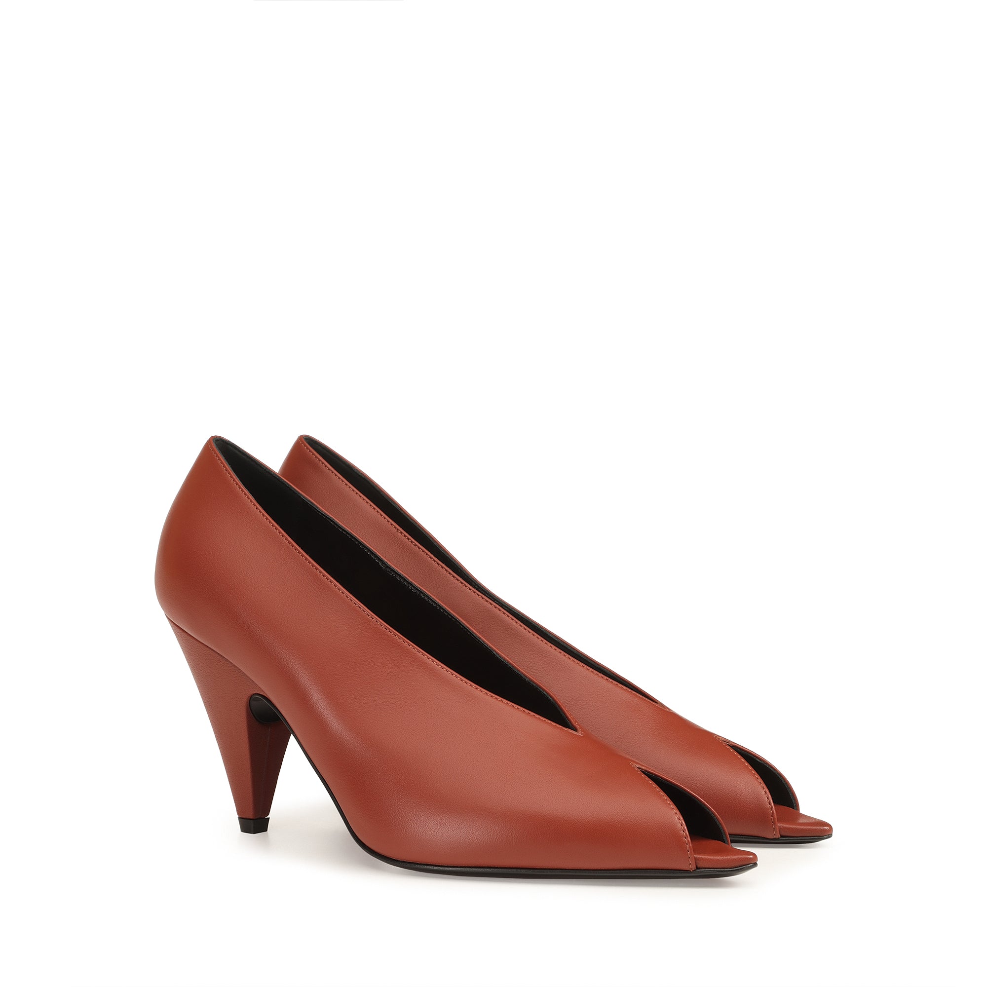 Beak Peep Toe Pump - Maple | Sergio Rossi
