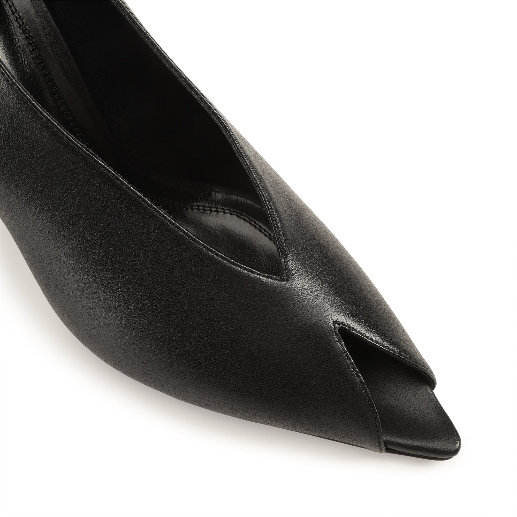 Beak Peep Toe Pump - Black | Sergio Rossi