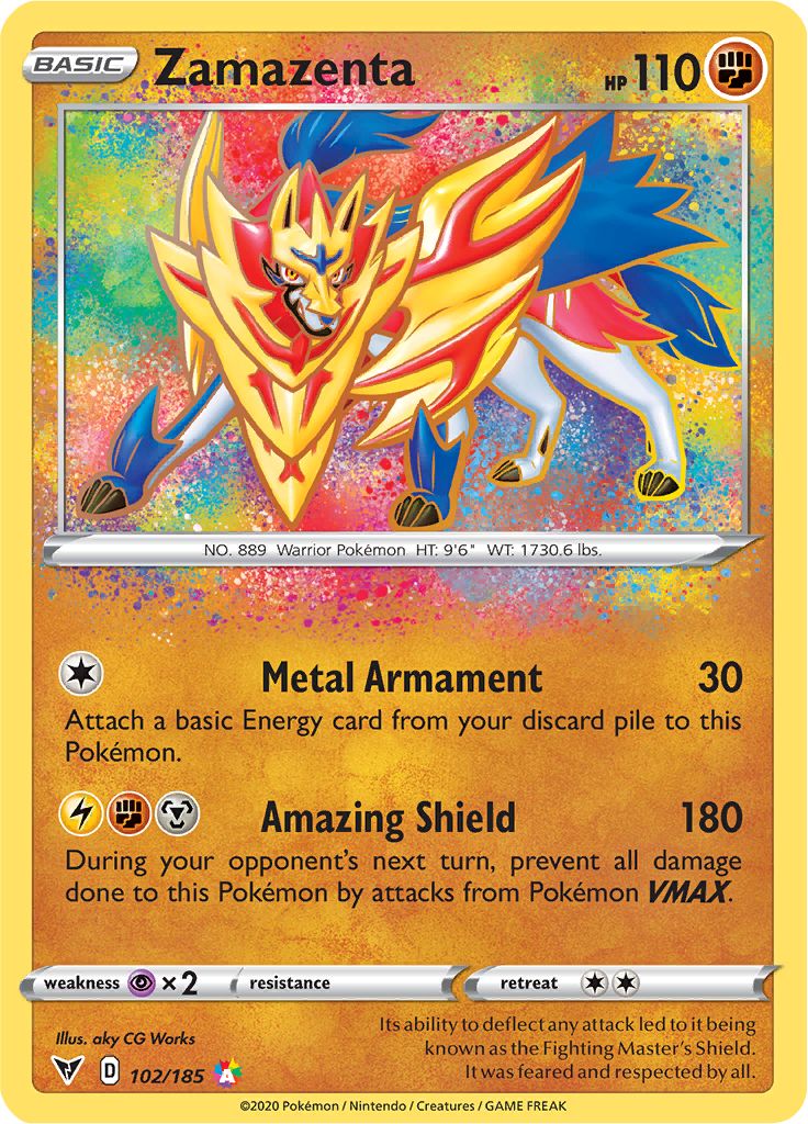 Serebii.net Pokémon Card Database - Vivid Voltage - #102 Zamazenta