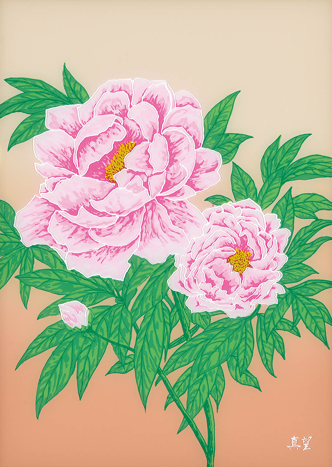 flowers 牡丹 - 版画家 小暮真望