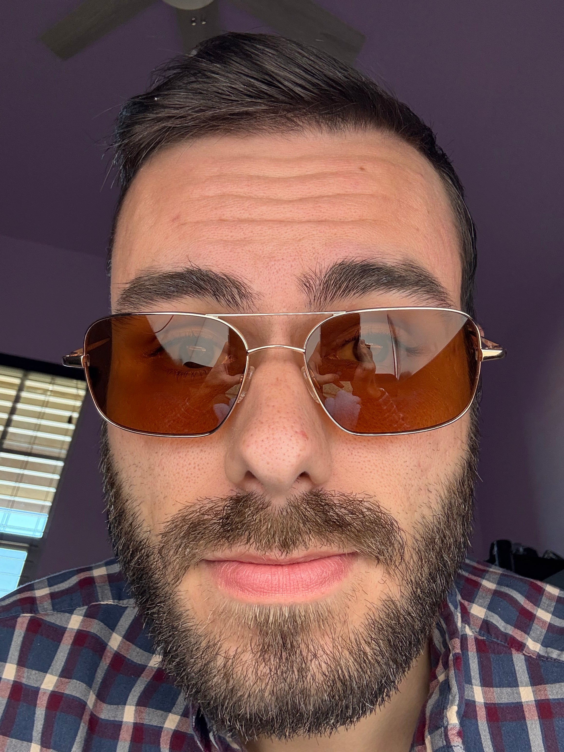 Oliver Peoples Victory 55mm Gold / Cognac VFX Lens Burn Notice