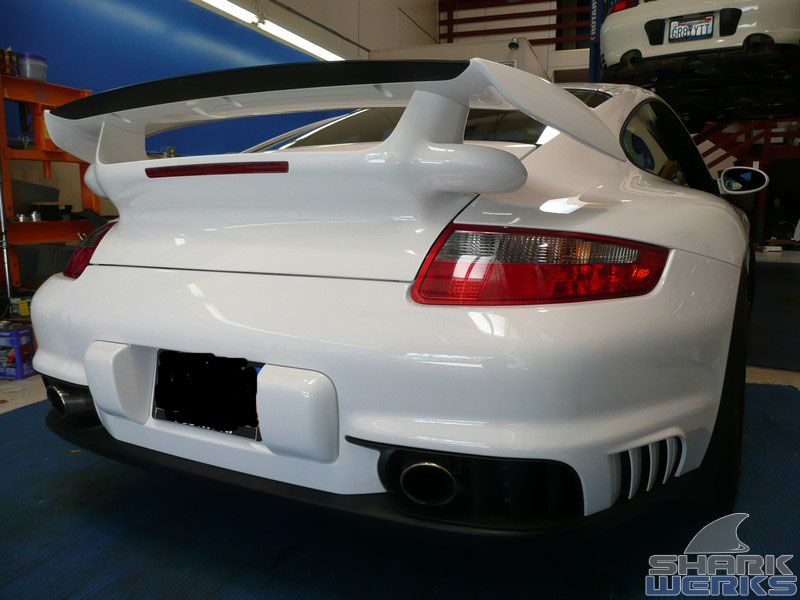 Porsche 2008 White 997 GT2 with Moton Suspension, SharkWerks FE
