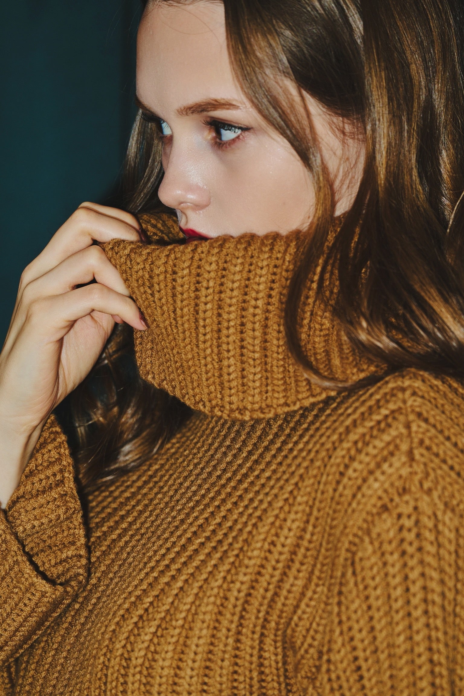 Turtleneck straight sleeve sweater – shéller / シェリエ