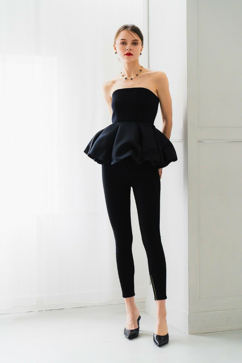 sheller GOLD ZIP black denim – shéller / シェリエ