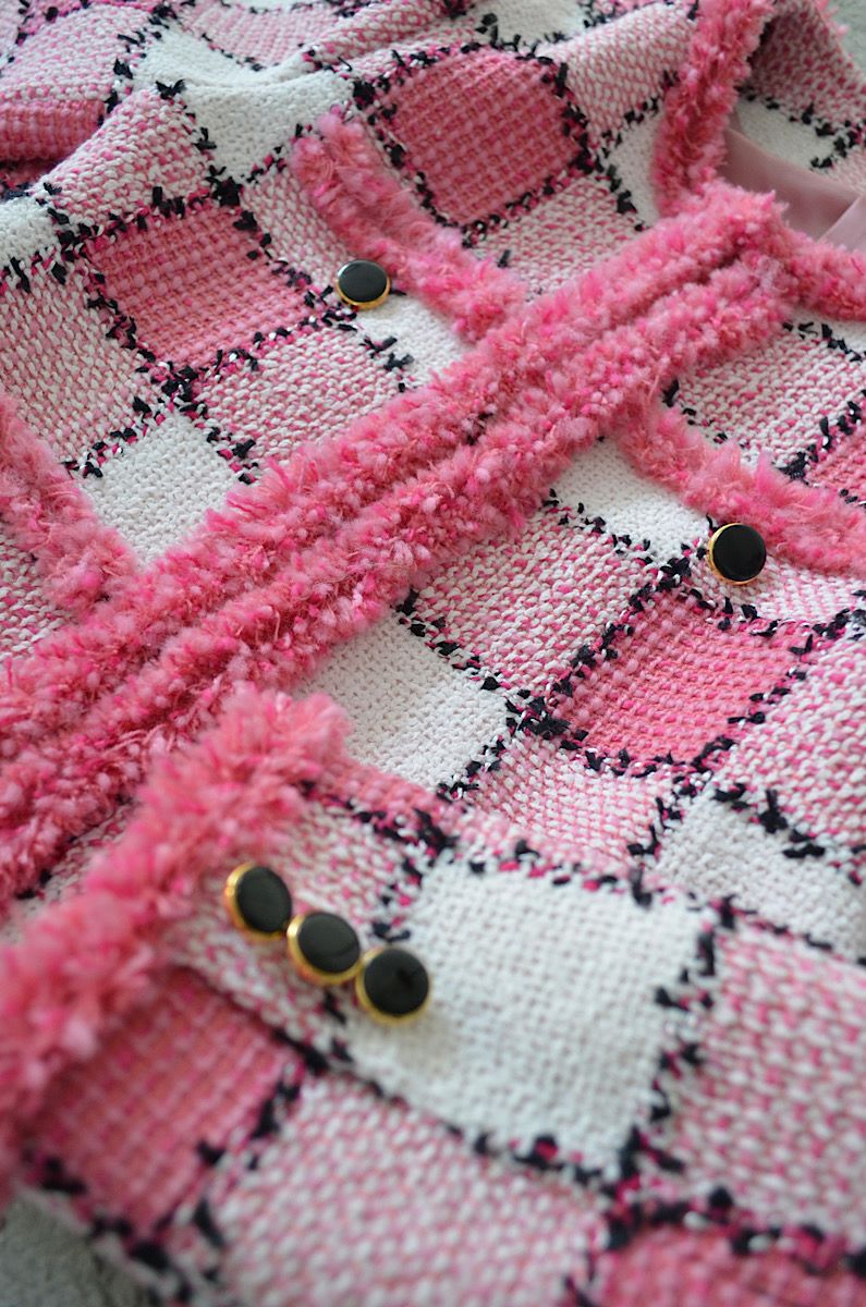 gingham tweed jacket – shéller / シェリエ