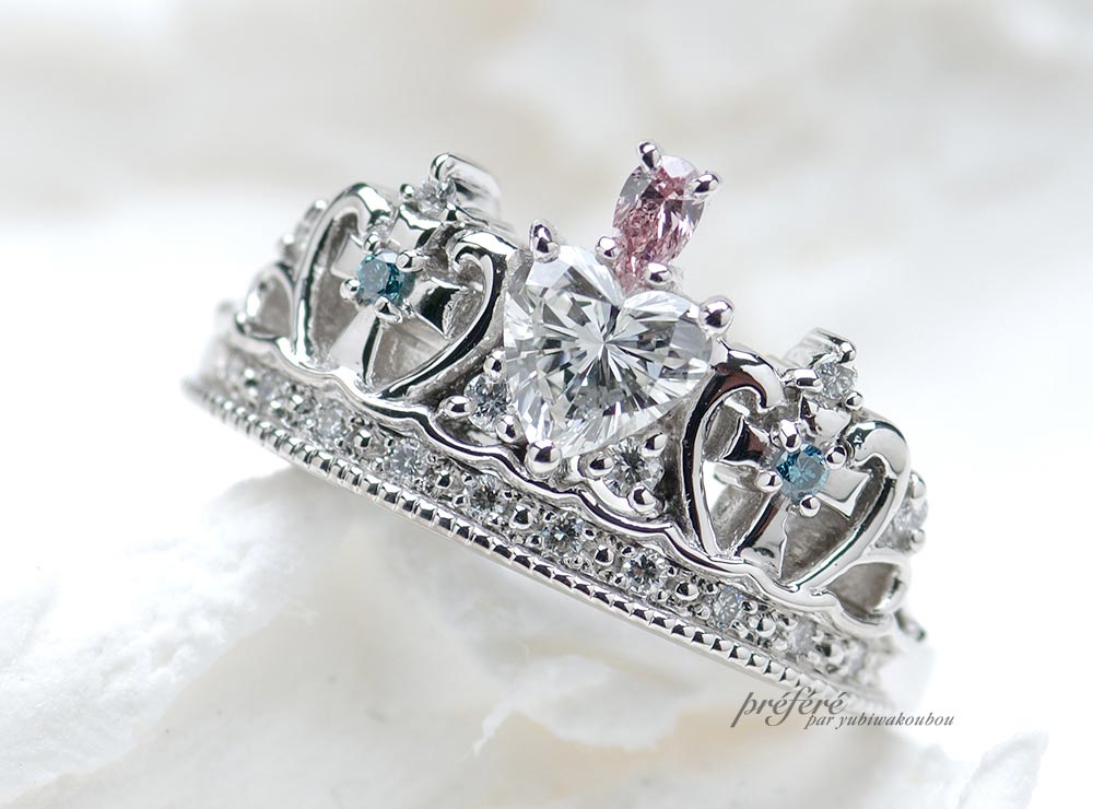 ティアラのエンゲージリング婚約指輪のオーダーメイドはこちら