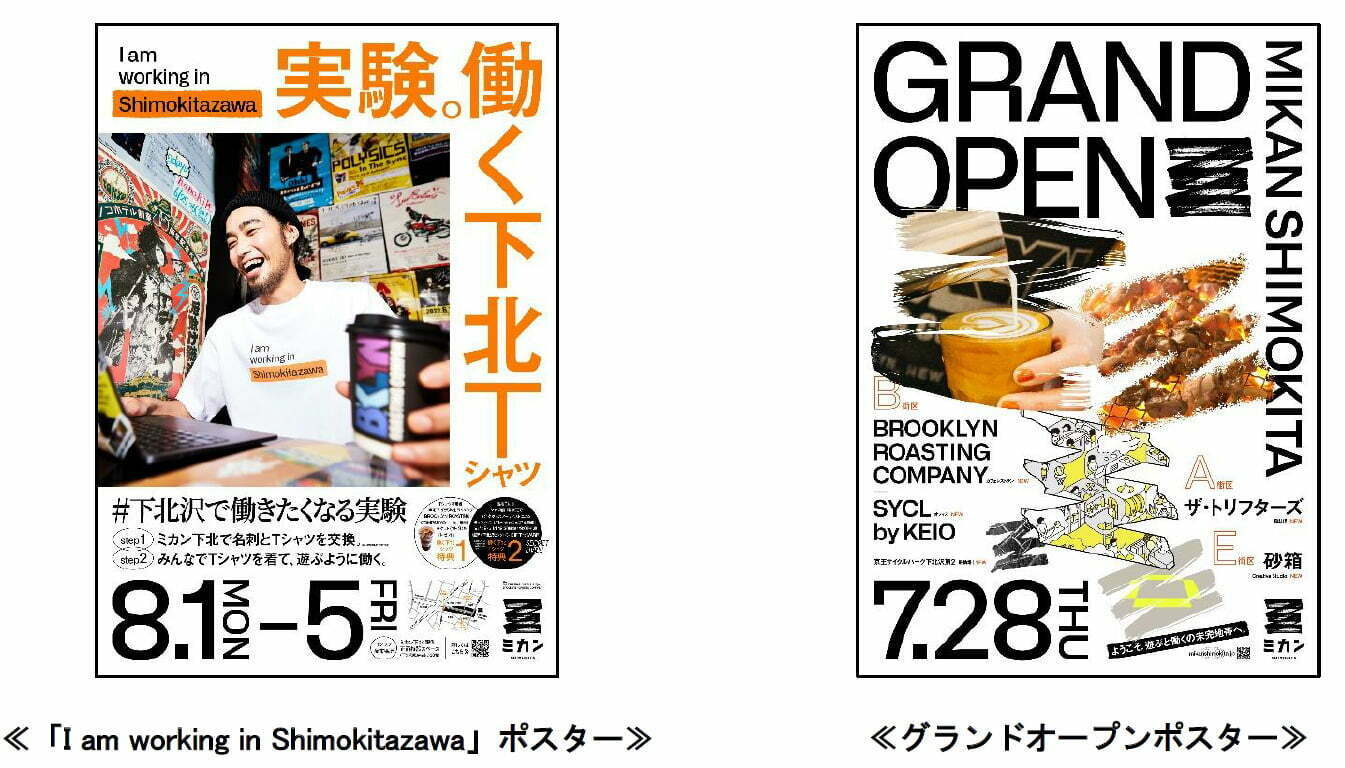 I am working in Shimokitazawa」ポスター 「『ミカン下北』グランド