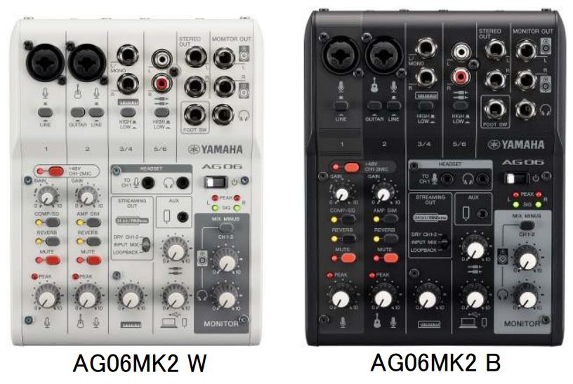 店頭入荷！】YAMAHA /AG03MK2・AG06MK2についてご紹介♪｜島村楽器