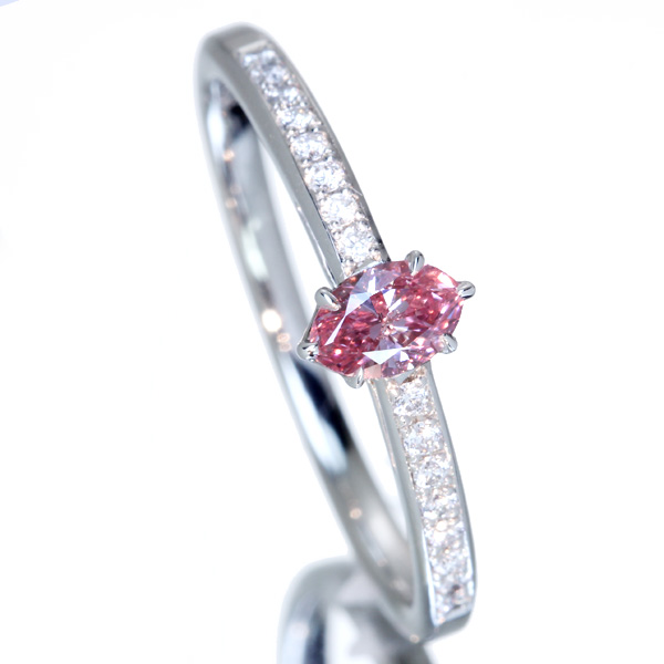 HANDMADE】PT900 ピンクダイヤモンド 0.203ct FANCY INTENSE PURPLISH