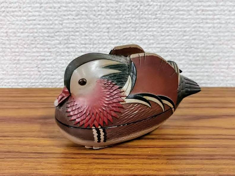 篠原如雪 鴛鴦 香合 | 新栄堂