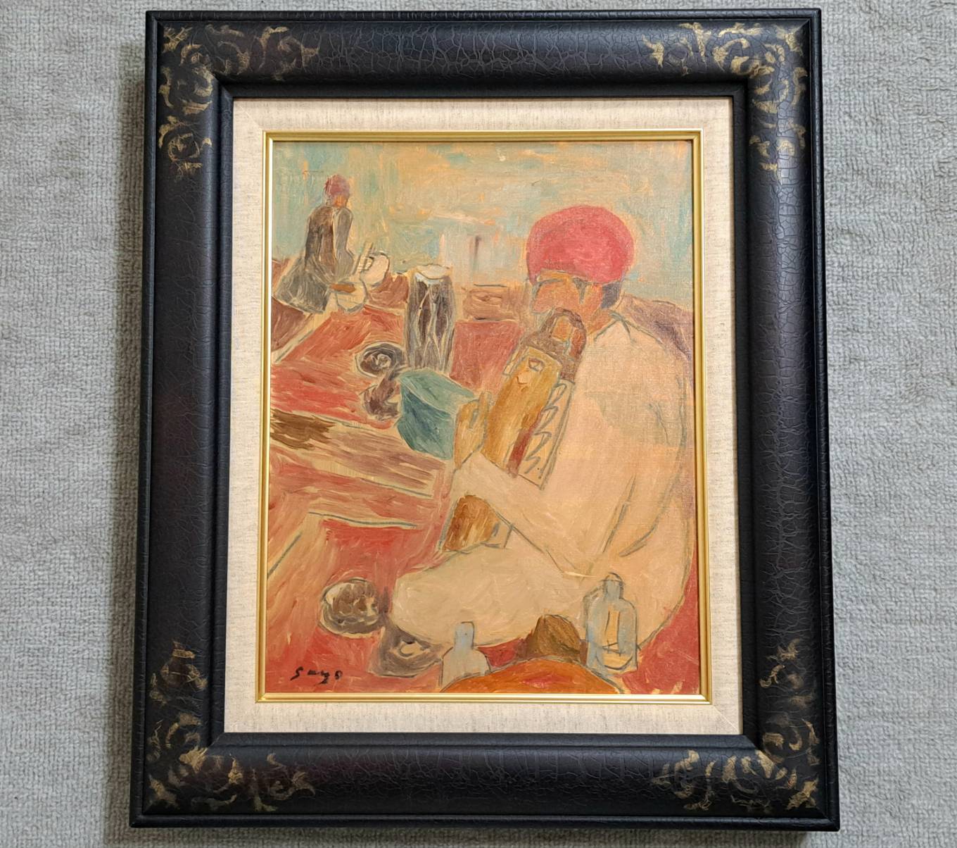 福山小夜「演奏ハーモニーⅥ」油彩 貴重オリジナル原画 | 新栄堂