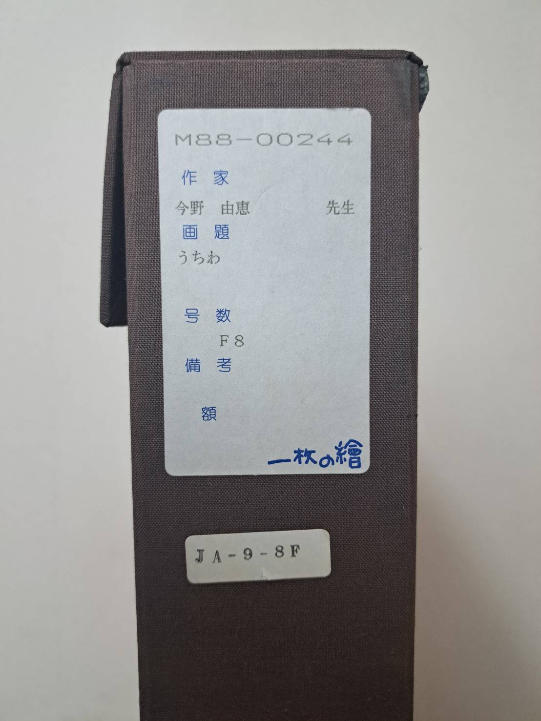 今野由恵 一枚の繪 日本画 F8号「うちわ」昭和63年の作品 | 新栄堂