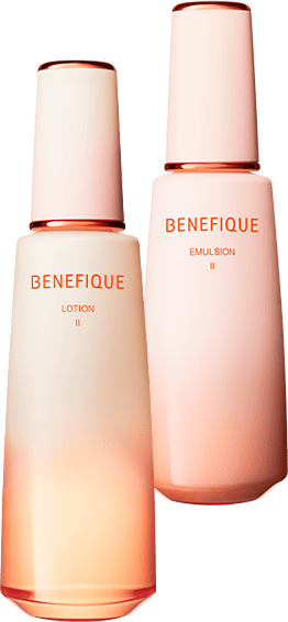 キメ美肌・ハリ美肌に導く2つの化粧水＆乳液｜ベネフィーク(BENEFIQUE