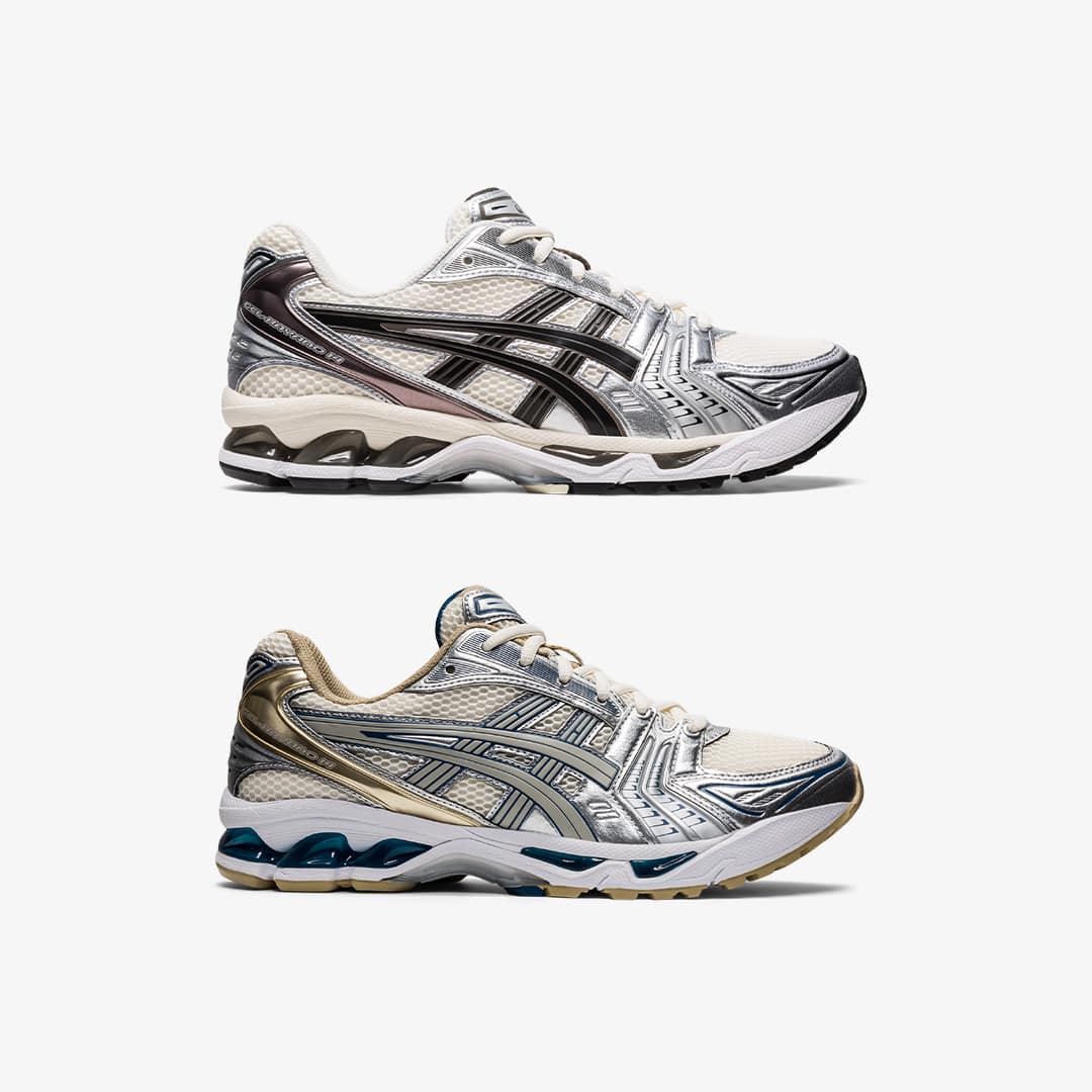 MEN] ASICS GEL-KAYANO 14からCream/BlackとCream/Pure silverの2色が