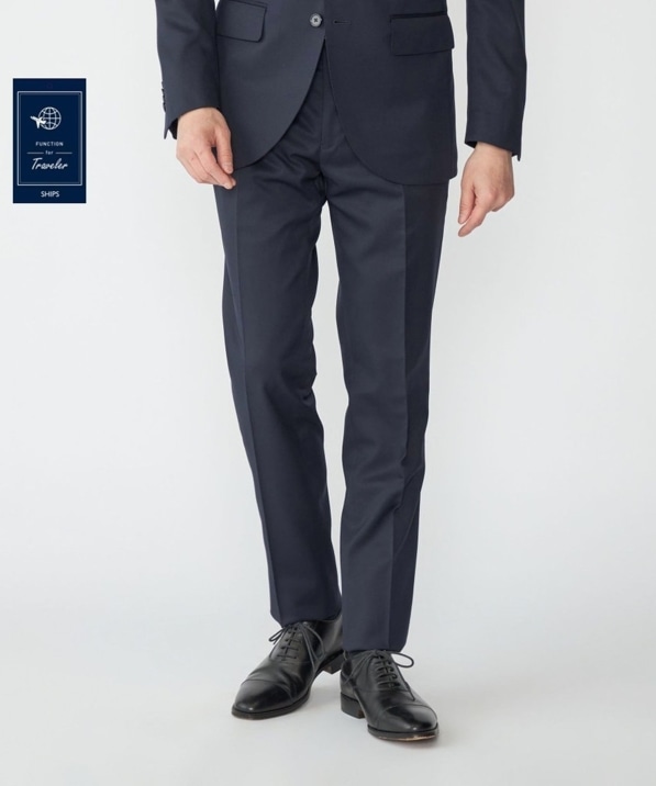 SHIPS:〈セットアップ対応/洗濯機可能〉ウール/ポリエステル ツイル