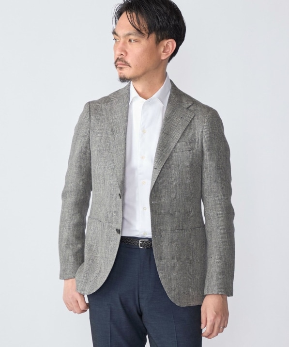 SHIPS: T.G.di Fabio ウール リネン ヘリンボーン ジャケット｜ SHIPS