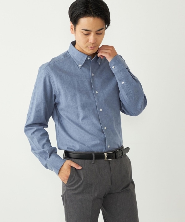 SHIPS Colors:ボタンダウン ソリッド ネルシャツ｜ SHIPS 公式サイト