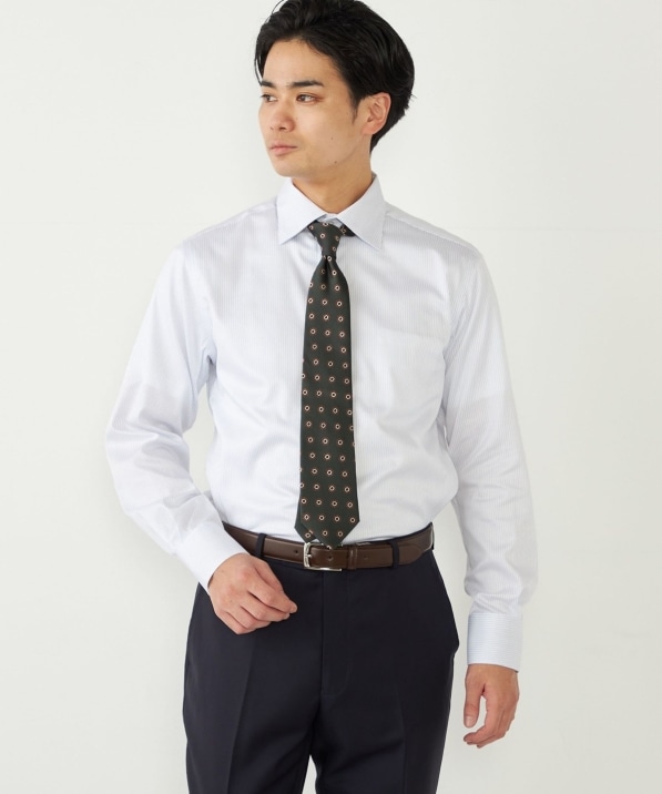 SHIPS Colors: ストライプ ワイドカラー ドレスシャツ｜ SHIPS 公式サイト