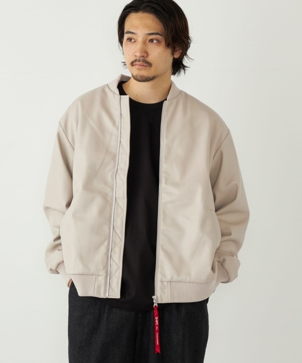 SHIPS Colors:合成皮革 ボア ボマー ジャケット｜ SHIPS 公式サイト