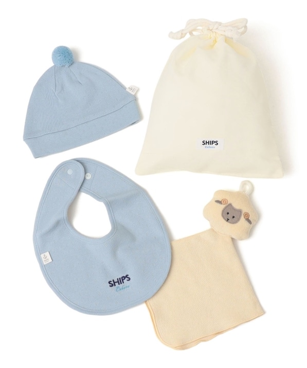 SHIPS Colors:〈洗濯機可能〉ベビー ギフト セットA（帽子・スタイ