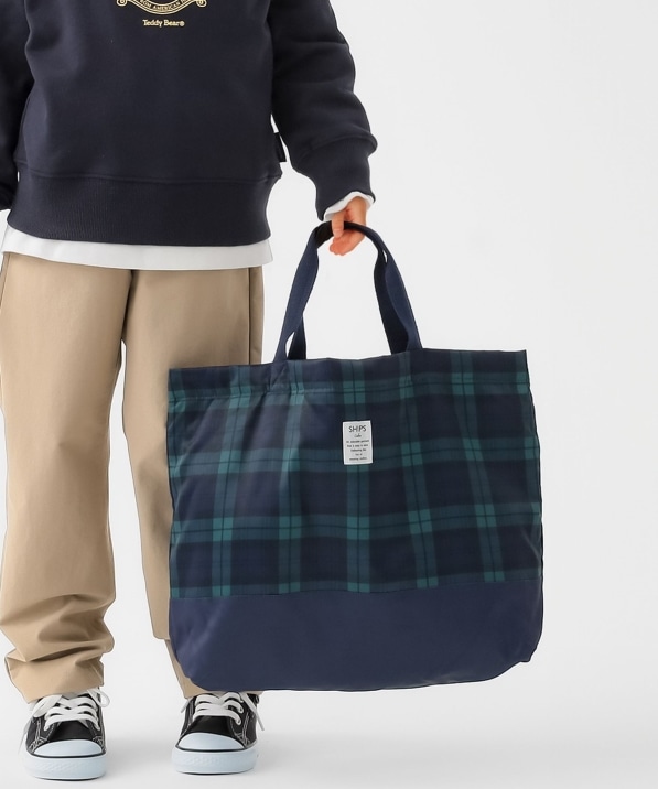 SHIPS Colors:〈洗濯機可能〉チェック キルティング レッスン バッグ