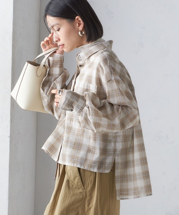 手洗い可能〉シアー チェック ロング スリーブ シャツ｜ SHIPS 公式サイト