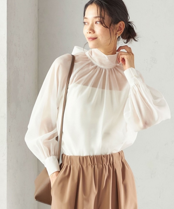 手洗い可能〉オーガンジー リボン ブラウス｜ SHIPS 公式サイト