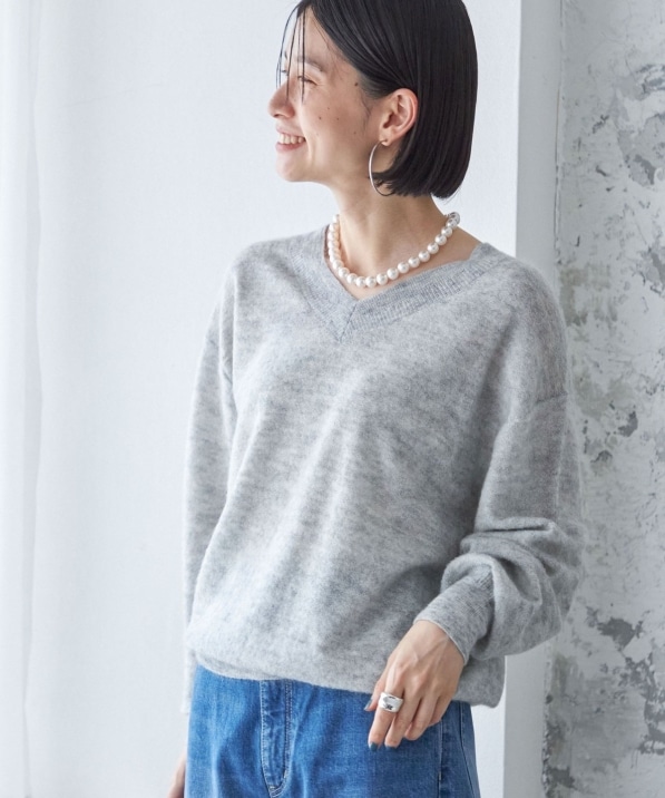 手洗い可能〉モヘヤ パイル Vネック プルオーバー｜ SHIPS 公式サイト